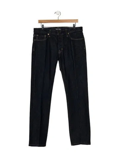 Pre-owned Tom Ford Skinny Jeans In Blue