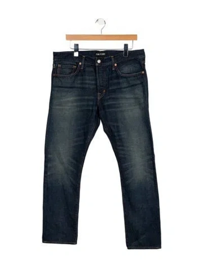 Pre-owned Tom Ford Skinny Jeans In Blue