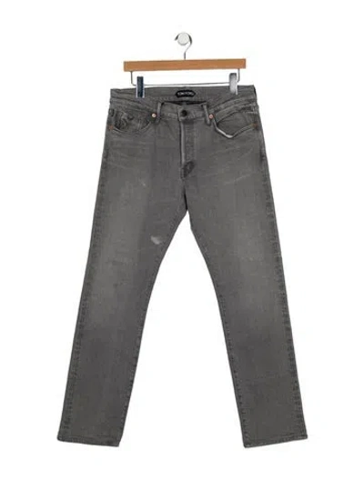 Pre-owned Tom Ford Skinny Jeans In Gray