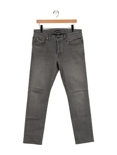 Pre-owned Tom Ford Skinny Jeans In Gray