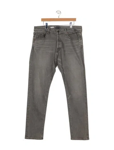 Pre-owned Tom Ford Skinny Jeans In Gray