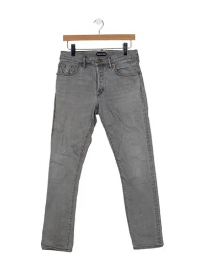 Pre-owned Tom Ford Skinny Jeans In Grey