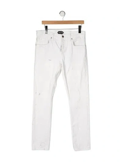 Pre-owned Tom Ford Skinny Jeans In Neutral