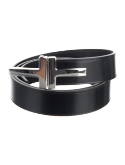 Pre-owned Tom Ford Skinny Leather Belt In Black