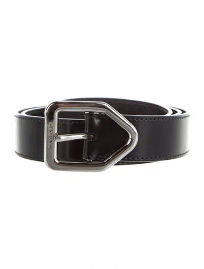 Pre-owned Tom Ford Skinny Leather Waist Belt In Black