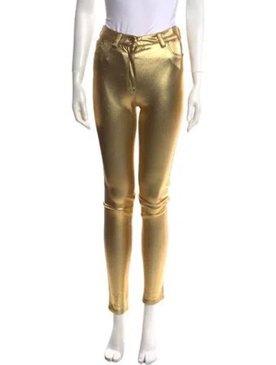 Pre-owned Tom Ford Skinny Leg Pants In Gold