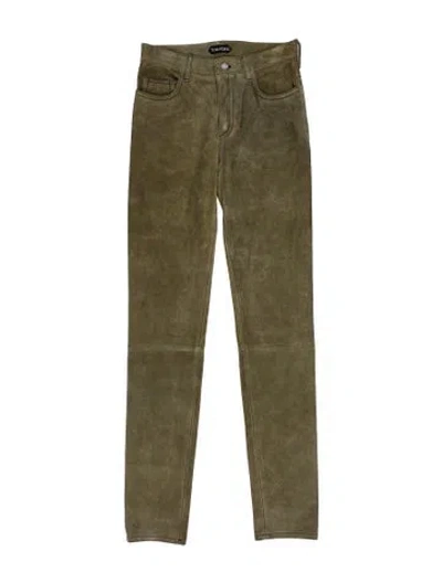 Pre-owned Tom Ford Skinny Leg Pants In Green