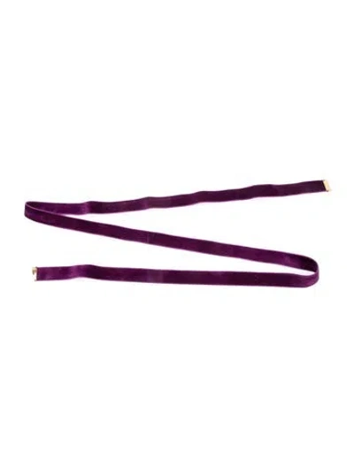 Pre-owned Tom Ford Skinny Velvet Belt Kit In Purple