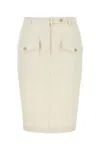Tom Ford Cotton Midi Skirt In White