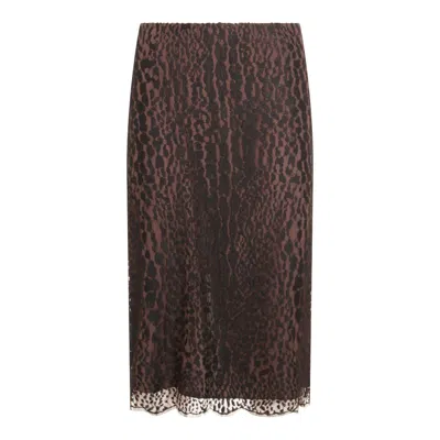 Tom Ford Black And Brown Skirt In Multi