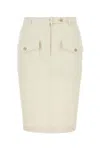Tom Ford Cotton Midi Skirt In White