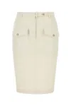 Tom Ford Cotton Midi Skirt In White