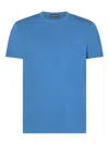 Tom Ford Sky Blue Crew Neck T-shirt In Lyocell