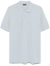 Tom Ford Light Blue Polo Shirt With Front Button Placket In Sky Blue