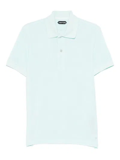 TOM FORD MEN SKY BLUE SOLID POLO