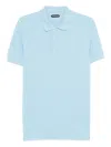 Tom Ford Sky Blue Solid Polo In Sky Blue