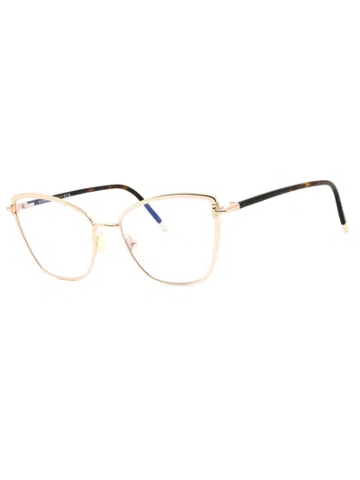 Tom Ford Sleek Cat-eye Eyeglasses For Women - Ft5740-b In Neutral
