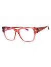 Tom Ford Sleek Rectangular Women's Eyeglasses In Pattern
