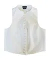 Tom Ford Sleeveless Button Vest In White