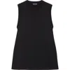 Tom Ford Sleeveless Rib Mini Sweater Dress In Black