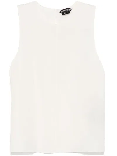 Tom Ford Sleeveless Top In White