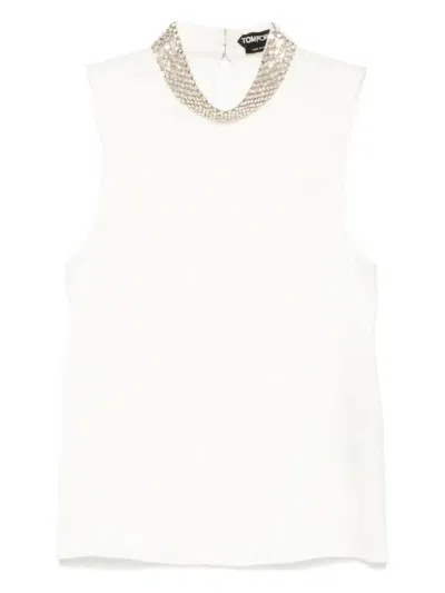 Tom Ford Sleeveless Top In White
