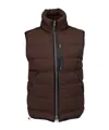 Tom Ford Sleevless Down Vest In Brown