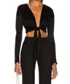 Tom Ford Slick Wrap Top In Black