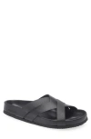 Tom Ford Sandals Open Toe Cross Strap Textured Sole In Black