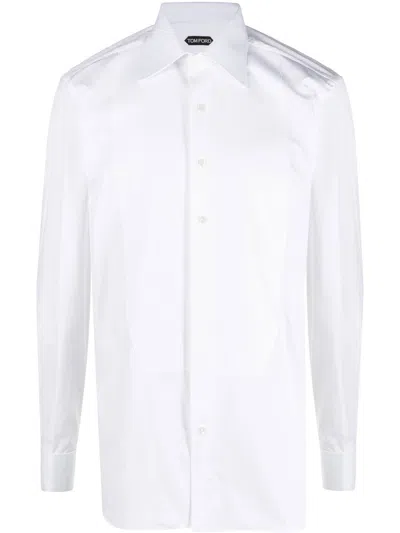 Tom Ford Slim-cut Button Shirt In White