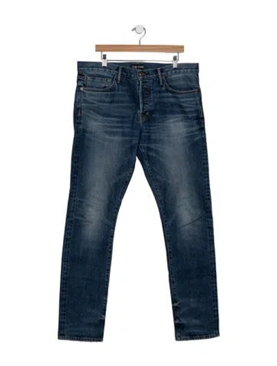 Pre-owned Tom Ford Slim Fit Jeans In Blue
