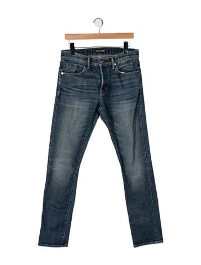 Pre-owned Tom Ford Slim Fit Jeans In Blue