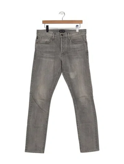 Pre-owned Tom Ford Slim Fit Jeans In Gray