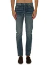 Tom Ford Men Slim Fit Jeans In Navy