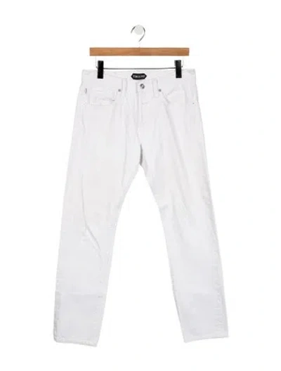 Pre-owned Tom Ford Slim Fit Jeans In White