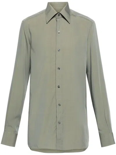 Tom Ford Slim Fit Shirt Clothing In Green