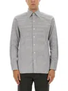 Tom Ford Shirt Striped Pattern Collar Button-down In Gray
