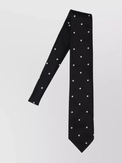 Tom Ford Slim Pointed Polka Dot Ties In Blue