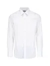 Tom Ford Broadcloth Button Long Sleeve Shirt In White