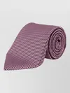 Tom Ford Slim Silk Tie Micro Pattern Texture In Purple