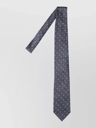 Tom Ford Slim Tie Polka Dots Standard Length Shape In Blue