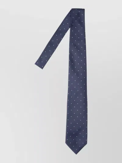Tom Ford Slim Tie Standard Width Polka Dot Pattern In Blue
