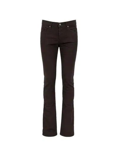 Tom Ford Slim-fit Five-pocket Jeans In Brown