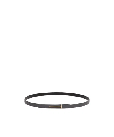Tom Ford Slim-t Belt In Black
