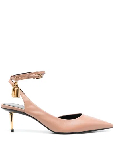 Tom Ford 55mm Kitten Heel Slingback Pumps In Brown