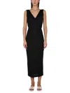Tom Ford Black Slinky Maxi Dress In Black
