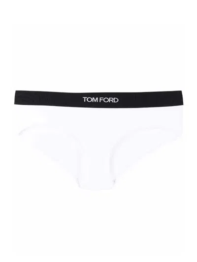 Tom Ford Slip Con Logo In White