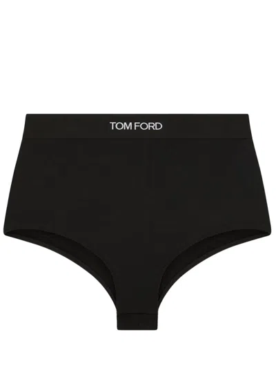 Tom Ford Slip Con Logo In Black