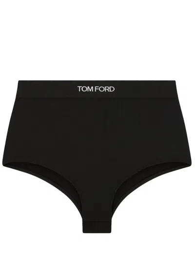 Tom Ford Slip Con Logo In Black