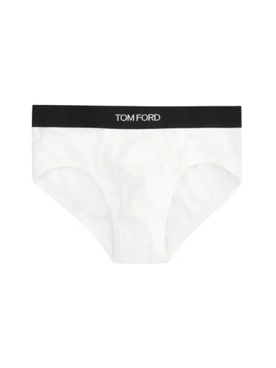 Tom Ford Slip Con Logo In White